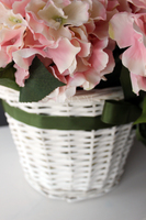 bogaty kosz z jasnoróżowymi hortensjami Provance 50x55cm  