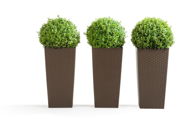 Fantasy donica rattan brązowa 25x46cm