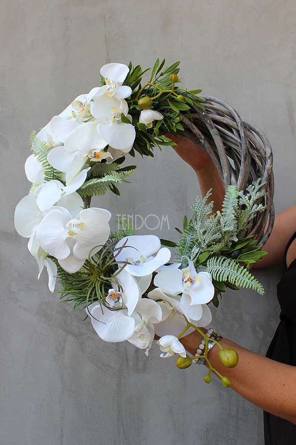 cudowny wianek na drzwi Orchidea, śr.42cm 