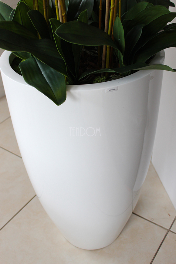 Sztuczny storczyk duży Grande w białej donicy, wys. 150cm