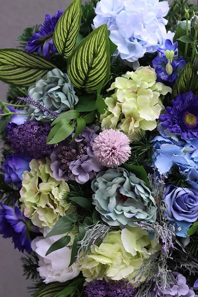 Ollena, komplet dekoracji nagrobnych, duża wiązanka + bukiet 