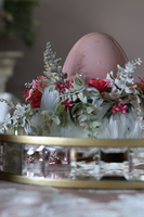 Pióra Glamour, Pudrowy Róż, wielkanocny stroik, śr. 30/33cm