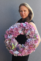 Bellinda, bardzo bogaty wianek na drzwi, śr.50cm 