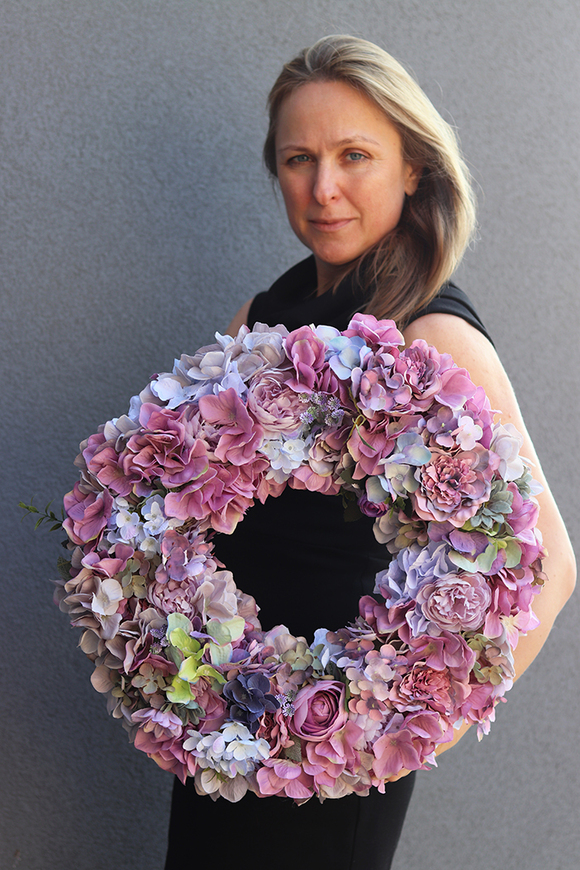 Bellinda, bardzo bogaty wianek na drzwi, śr.50cm 