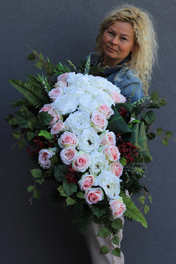 kompozycja / wiązanka nagrobna Remanas, dł.84cm