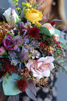 jesienny welurowy flowerbox, Mirabella, wys.30cm 