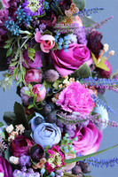 fioletowo-różowy wianek, Fuglia, śr.40cm