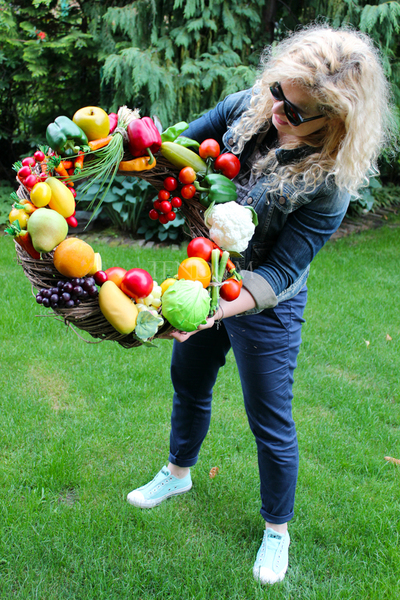 przepiękny wianek Warzywny Ogród, śr.50cm