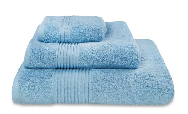 bawełniany ręcznik Basic, kolor błękitny, wym.50x100cm