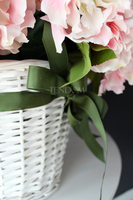 bogaty kosz z jasnoróżowymi hortensjami Provance 50x55cm  