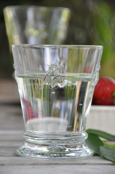 komplet 6-ciu niskich szklanek z motywem pszczoły La Rochere 10.3cm