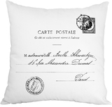 poszewka dekoracyjna biała Carte Postale 43x43cm