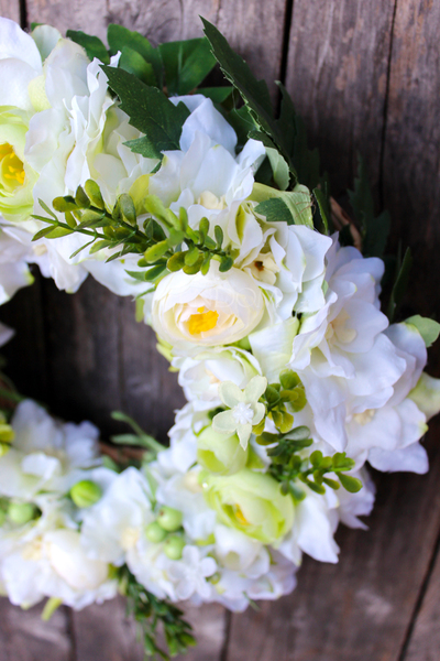 wianek dekoracyjny Komunijny Biel 2, śr.28cm