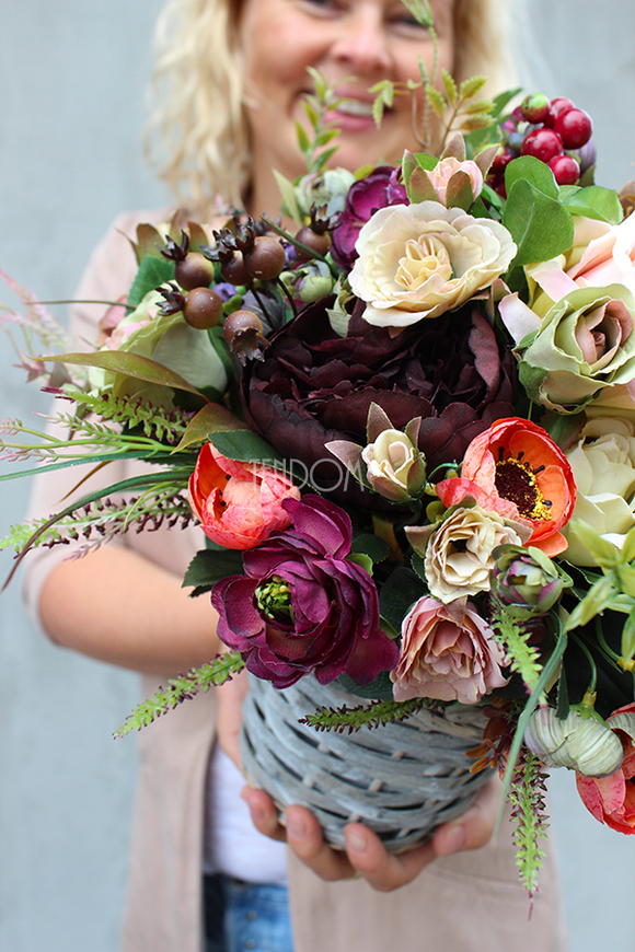 bogaty jesienny kosz Impresja, wys.34cm  