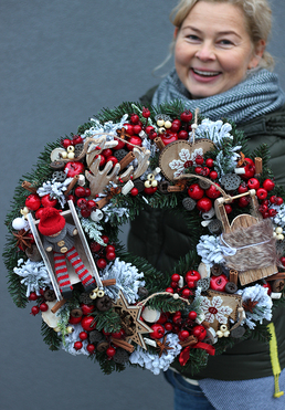 Kanada, elegancki wianek świąteczny, śr.46cm