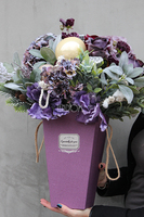 flowerbox świąteczny, Violet Glamour, wys.58cm 