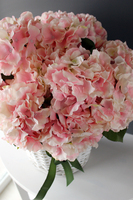 bogaty kosz z jasnoróżowymi hortensjami Provance 50x55cm  