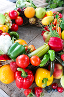 przepiękny wianek Warzywny Ogród, śr.50cm