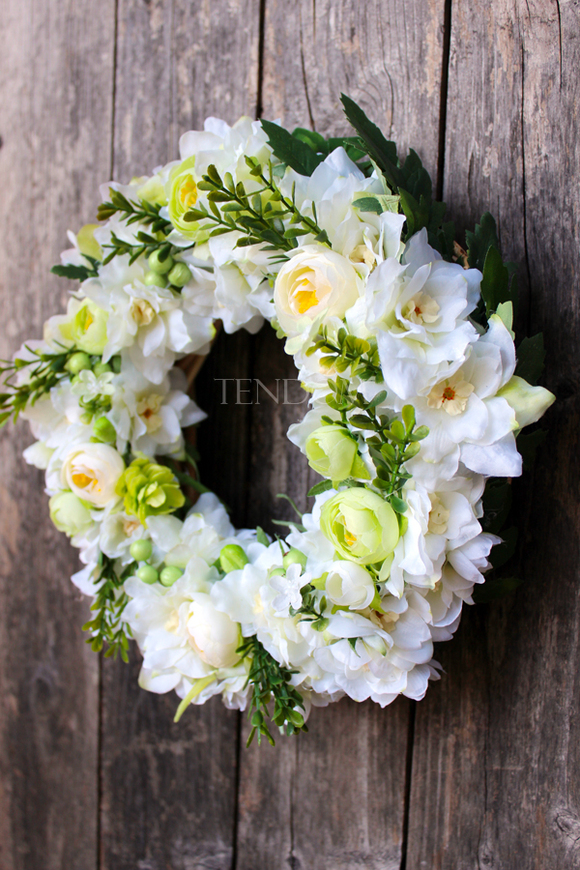 wianek dekoracyjny Komunijny Biel 2, śr.28cm