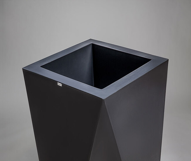 Nevis donica antracyt z wewnętrzną półką 50x90cm