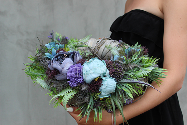 wianek dekoracyjny Niebieski, śr.38cm