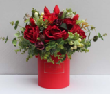 box Prezent od Serca, kompozycja kwiatowa, wys.36cm