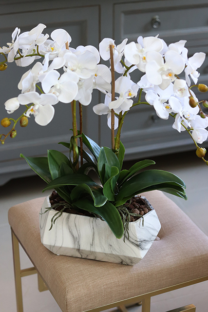 storczyk w donicy o marmurowym wzorze Marbello Big, wys.55cm