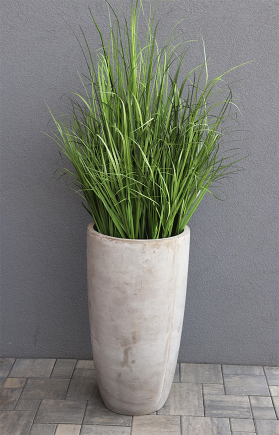 Concrete, wysokiej jakości sztuczna trawa w betonowej donicy, 1 szt. wys.175cm