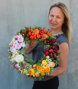 barwny wianek na drzwi Tęcza, śr.40cm