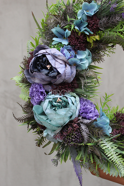 wianek dekoracyjny Niebieski, śr.38cm