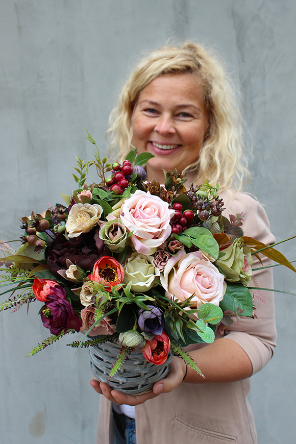 bogaty jesienny kosz Impresja, wys.34cm  