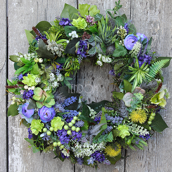 Yellow & Violet House wianek dekoracyjny, śr.43cm 