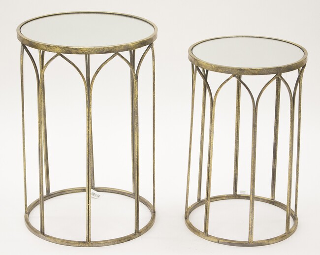 Rakshanda, kpl. 2 lustrzanych stolików vintage