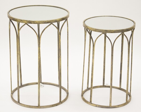 Rakshanda, kpl. 2 lustrzanych stolików vintage