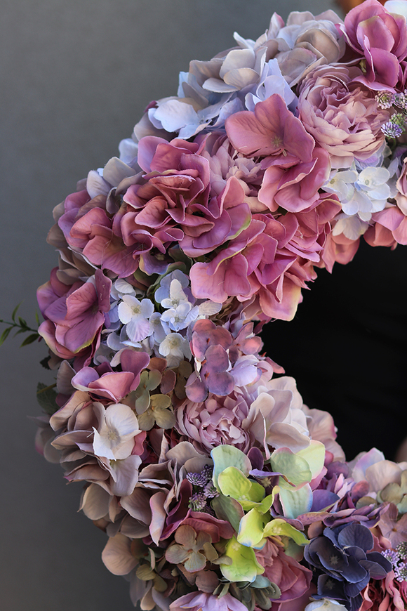 Bellinda, bardzo bogaty wianek na drzwi, śr.50cm 