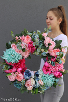 bardzo bogaty wianek na drzwi, Caryca Katarzyna New, śr.56cm