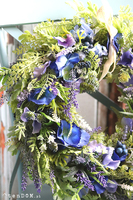 Blue Meadow, dekoracyjny wianek na drzwi, śr.35cm 