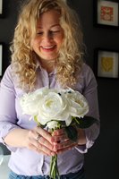 bukiet Białe Róże wys. ok. 25cm