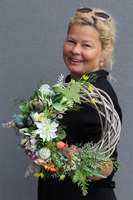 Gardenia Berry, asymetryczny wianek z owocami, śr.32cm 