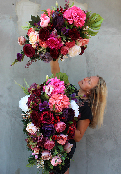 Ellita, duża dekoracja / wiązanka nagrobna, dł.88cm