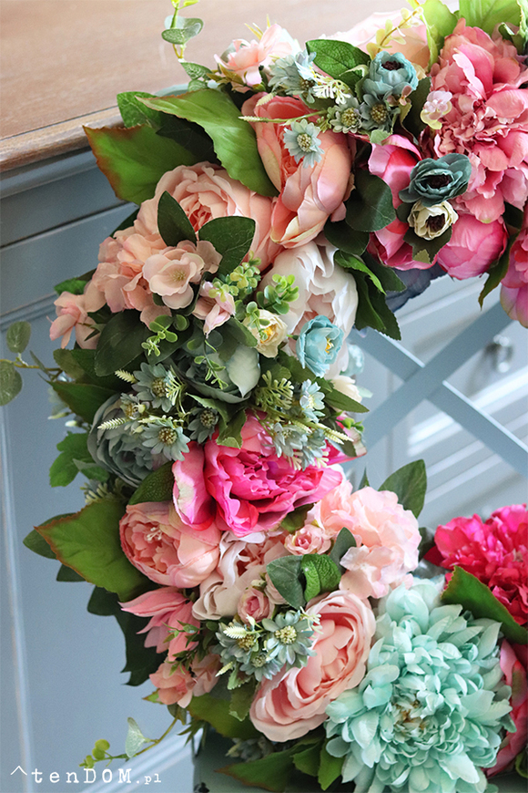 bardzo bogaty wianek na drzwi, Caryca Katarzyna New, śr.56cm