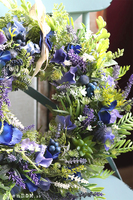 Blue Meadow, dekoracyjny wianek na drzwi, śr.35cm 