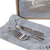 Balladyna, eleganckie serwetki, szare, kpl.6szt