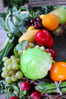 przepiękny wianek Warzywny Ogród, śr.50cm