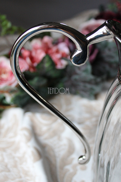 Glamour szklany dzban / dzbanek na sok, wodę, wys.26x12cm