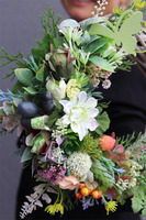 Gardenia Berry, asymetryczny wianek z owocami, śr.32cm 