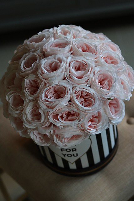 Gisena, box / bukiet flowerbox / kompozycja, wys.33cm