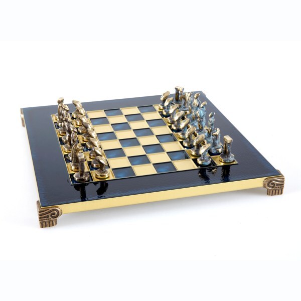 Cyklady, ekskluzywne szachy metalowe wym.28x28cm