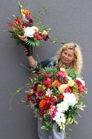 Jesienna Rewia, komplet barwnych dekoracji nagrobnych, wiązanka + bukiet