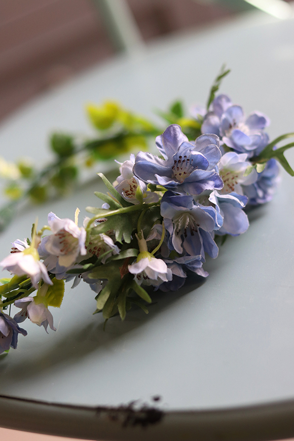 Blue Mood, subtelny wianek na głowę, rozmiar uniwersalny